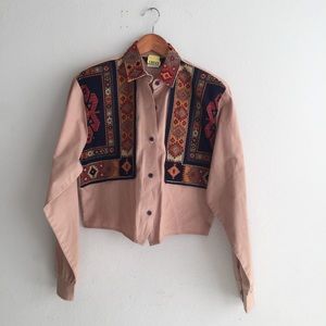 Vintage crop top blouse